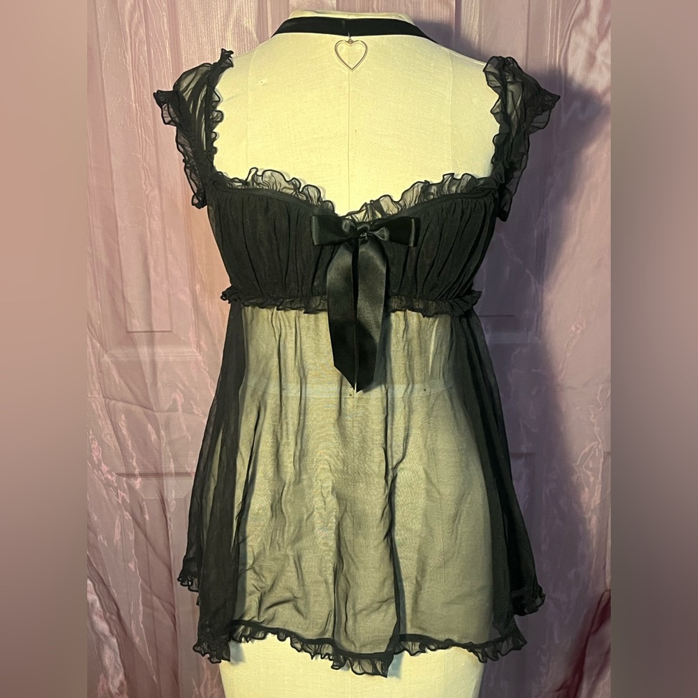 Sexy Black Sheer Babydoll Lingerie